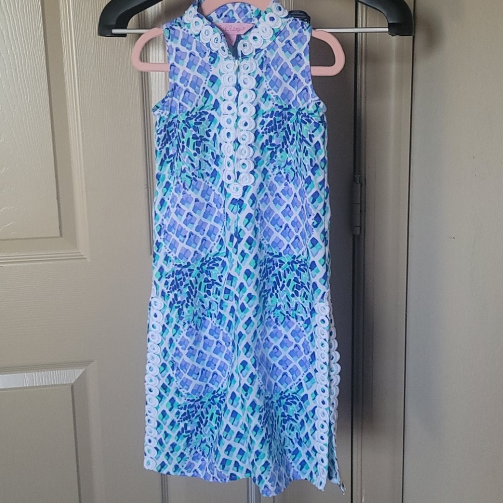 XS girls Lilly Pulitzer Maxi dress Toe in print